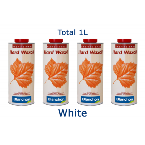 Blanchon HARD WAXOIL (hardwax) 1 ltr (four 0.25 ltr cans) WHITE 04121199 (BL)